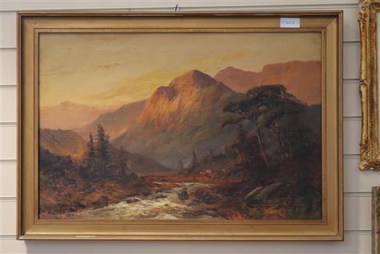 Frederick E. Jamieson, oil on canvas, Scottish river scene, signed, 50 x 76cm